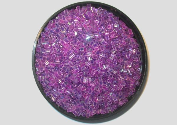 8/0 Bugle - Purple Colourlined AB - Price per gram