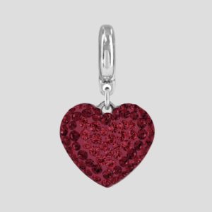 Pave Heart - 14mm - Siam