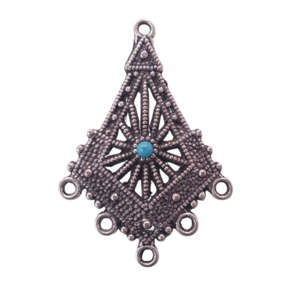 46 x 32mm - Filigree Drop - Blue