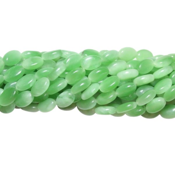 Amazonite - B - 12 x 8mm Flat Oval - 40cm Strand