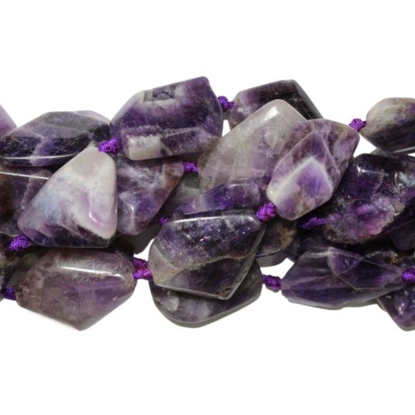 Amethyst - Diamond - 45mm - 40cm Strand