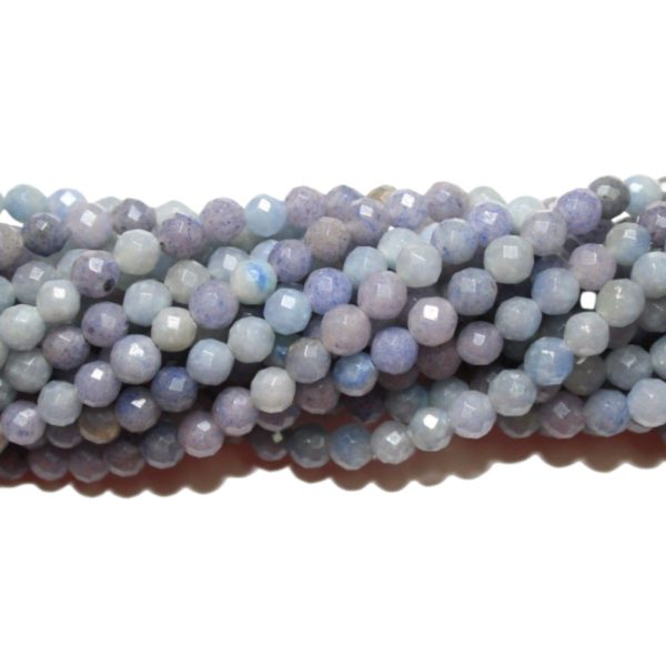 Blue Aventurine - 6mm Round Faceted - 38cm Strand