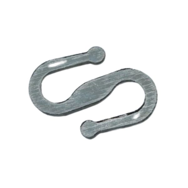 S Hook - Flat - 12 x 10mm - Antique Silver