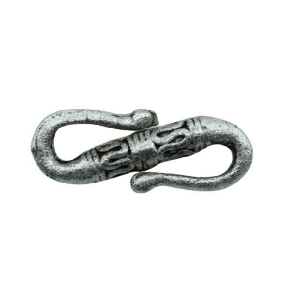 S Hook - 25 x 10mm - Antique Silver