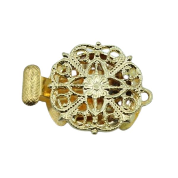 Filigree Clasp - 1 Row - 20mm - Gold