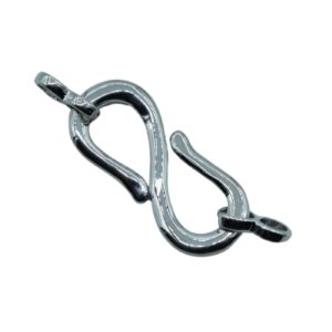 S Clasp - 35 x 15mm - Antique Silver