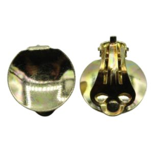 Clip On Earring - Saucer - 15mm - Gold