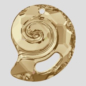 Sea Snail Pendant - 14mm - Golden Shadow