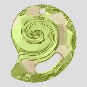 Sea Snail Pendant - 14mm - Luminous Green