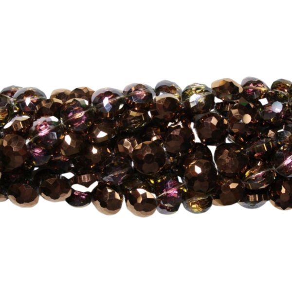 Faceted Coin - 14mm - Sahara - 31cm Strand