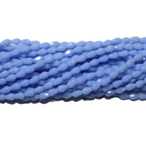 Mini Drop - 6mm - Faceted - Light Blue - 46cm Strand