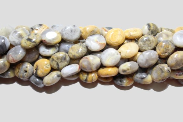 Crazy Lace Agate - 10 x 8mm Flat Oval - 40cm Strand