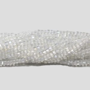 Cube - 3mm - Crystal - 48cm Strand