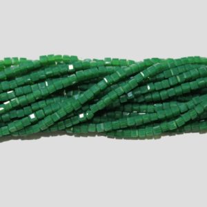 Cube - 3mm - Green - 48cm Strand