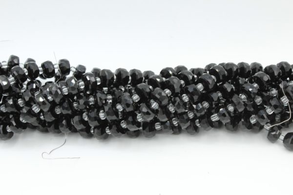 Faceted Spacer - 8mm - 66cm Strand - Black