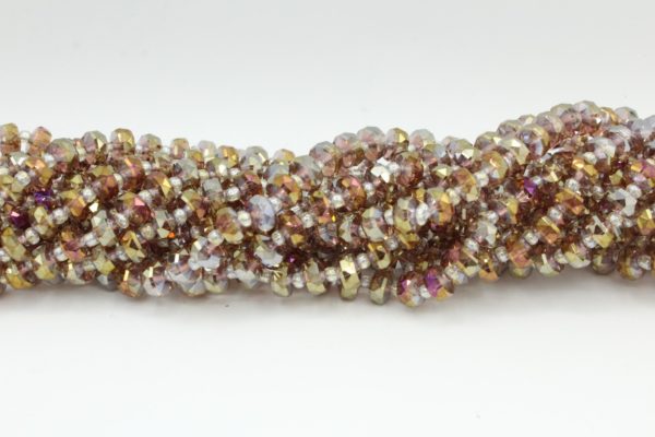 Faceted Spacer - 8mm - 66cm Strand - Light Heliotrope