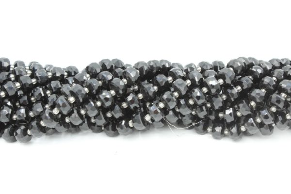 Faceted Spacer - 10mm - 62cm Strand - Black