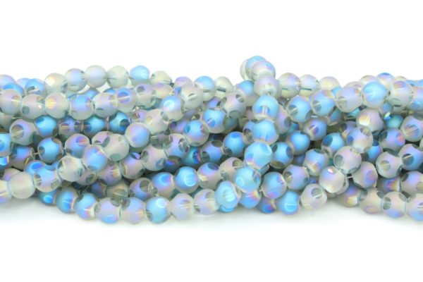 Side Cut - 8mm - 45cm Strand - Irri Lt Blue