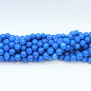 8mm Filler Bead - Blue - 40cm Strand