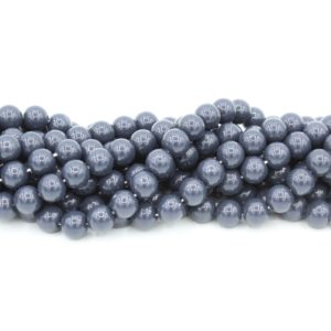 8mm Filler Bead - Denim Blue - 40cm Strand