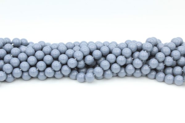 8mm Filler Bead - Grey - 40cm Strand