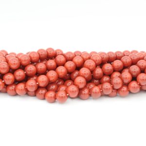 8mm Filler Bead - Indian Red - 40cm Strand