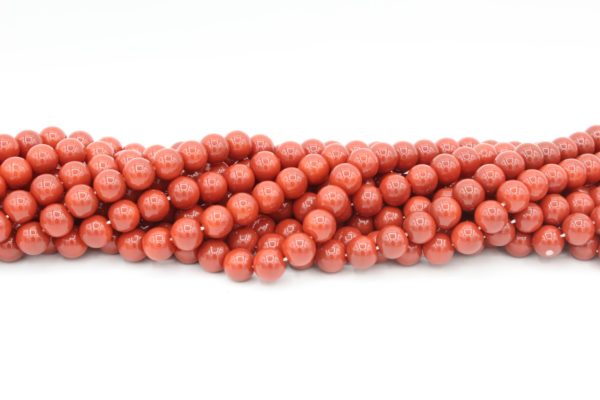 8mm Filler Bead - Indian Red - 40cm Strand