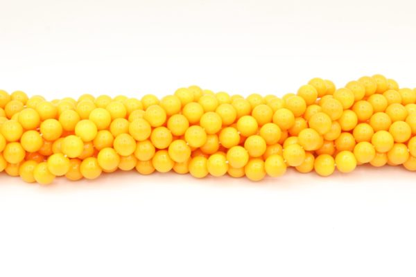 8mm Filler Bead - Light Orange - 40cm Strand