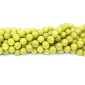 8mm Filler Bead - Olive - 40cm Strand