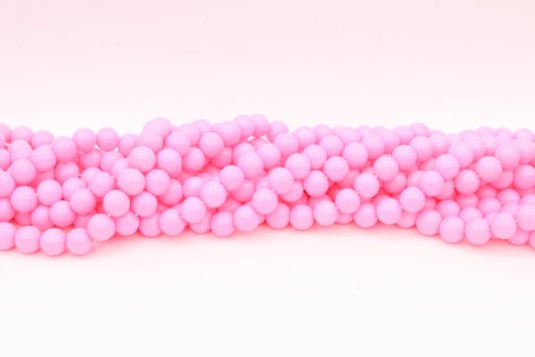 8mm Filler Bead - Pink - 40cm Strand