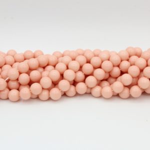 8mm Filler Bead - Pink Coral - 40cm Strand