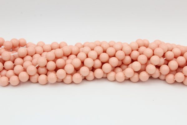 8mm Filler Bead - Pink Coral - 40cm Strand