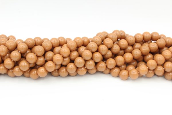 8mm Filler Bead - Tan - 40cm Strand