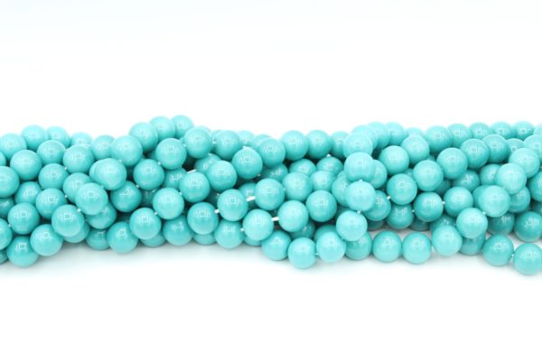 8mm Filler Bead - Teale - 40cm Strand