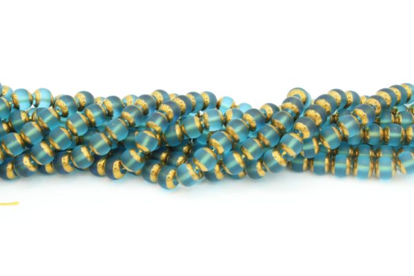 Aqua Matte / Gold - 10mm - 37cm