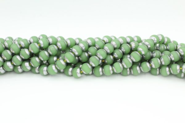 Green Opaque Matte / Silver - 10mm - 37cm