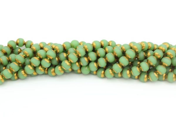 Green Opaque Matte / Gold - 10mm - 37cm