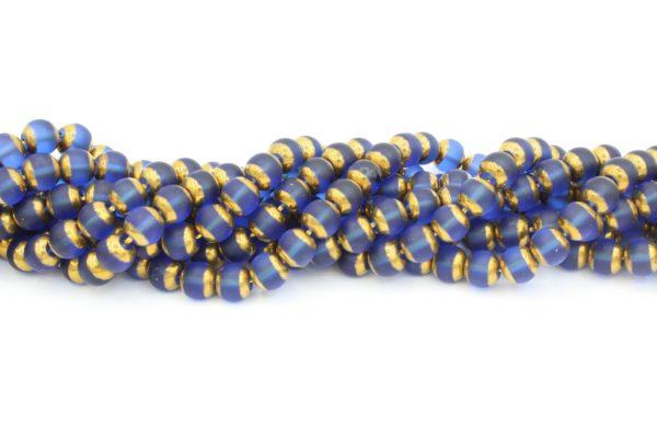 Sapphire Matte / Gold - 10mm - 37cm