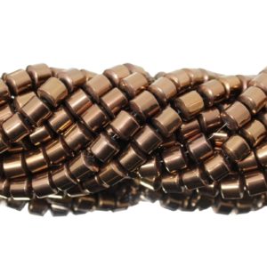 Hematite - 8mm Drum - Bronze - 38cm Strand