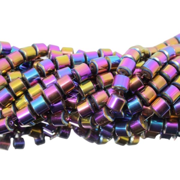 Hematite - 8mm Drum - Paradise Shine - 38cm Strand