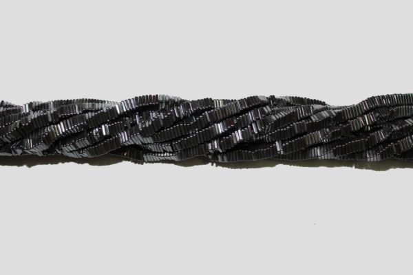 Hematite - 3mm Flat Square Spacer - 40cm Strand