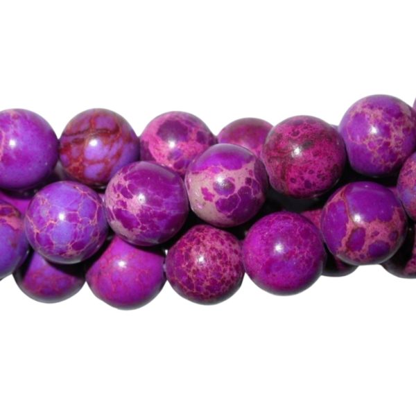 Jasper - 10mm Round - Purple - 40cm Strand