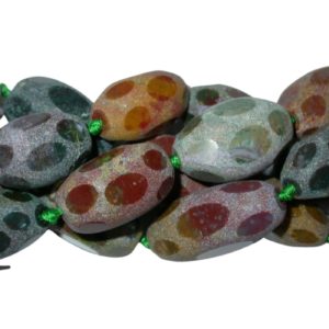 Jasper - 30mm Oval - Cut / Polish - 41cm Strand