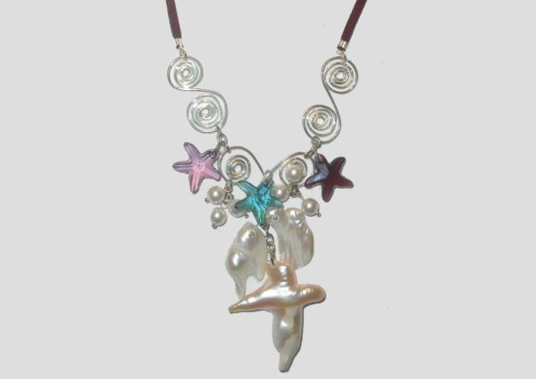 Crystal / Freshwater Sea Necklace