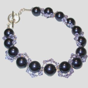 Crystal Pearl Bracelet - Blue