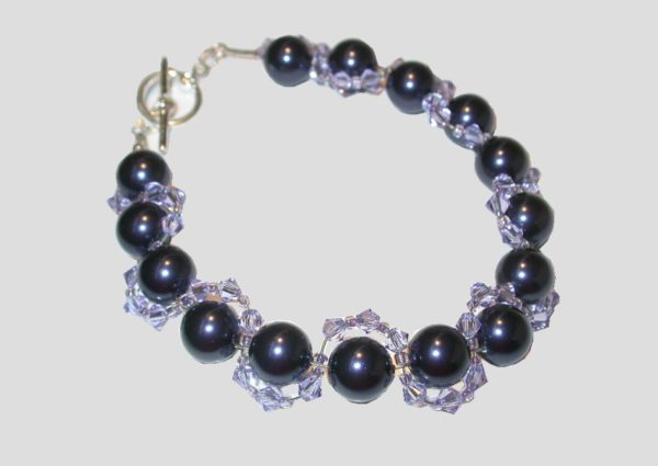 Crystal Pearl Bracelet - Blue