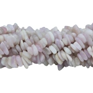 Kunzite - 8 to 10mm Flat Pebble - 38cm Strand