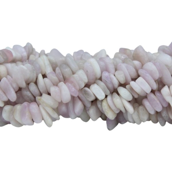 Kunzite - 8 to 10mm Flat Pebble - 38cm Strand