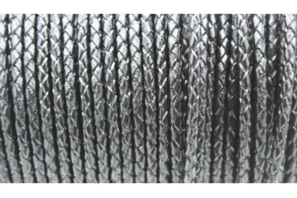 Braided Leather - 3mm - Black - Price per meter