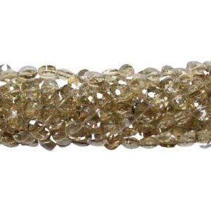 Faceted Side Drilled Oval - 12mm - Golden Shadow - 27cm Strand